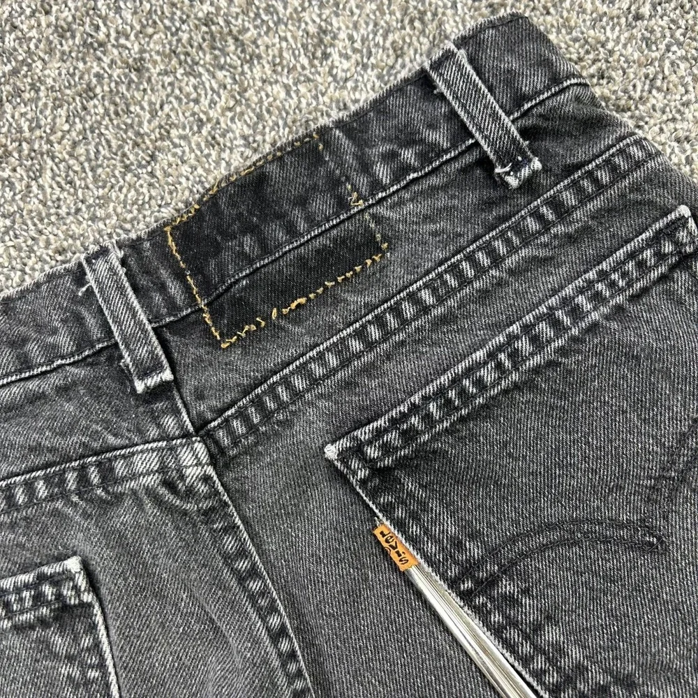 Levis Orange Tab Straight Fit Black Denim Jean Men No Size Tag Fit 31x30‎ Casual